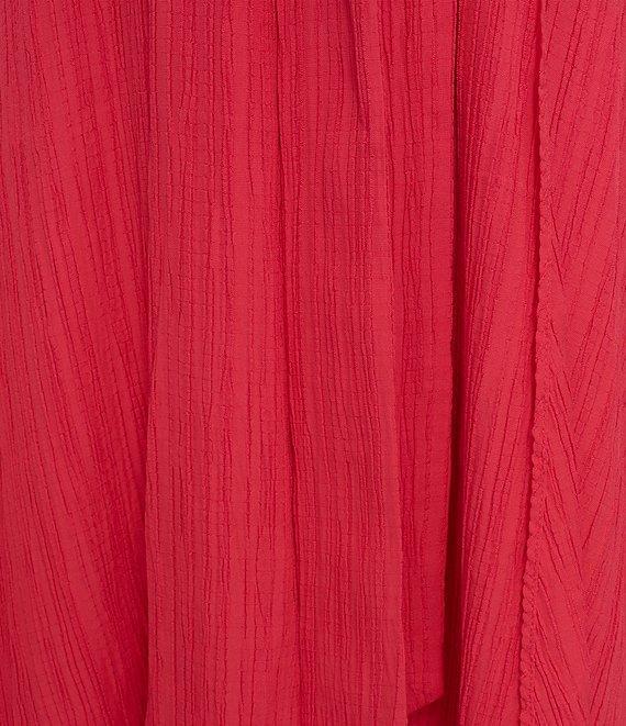 DKNY by Donna Karan Woven V Neck Sleeveless Wrap Dress Product Image