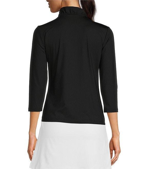 J.McLaughlin Durham 3/4 Sleeve Ruffle Top Product Image