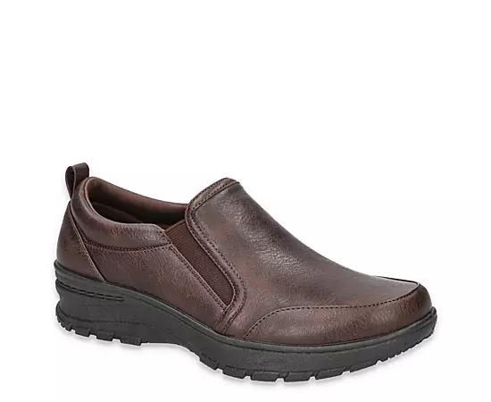 Easy Works by Easy Street Garland Slip-Resistant Flat Shoes, Women's, Size: 6, Brown Product Image