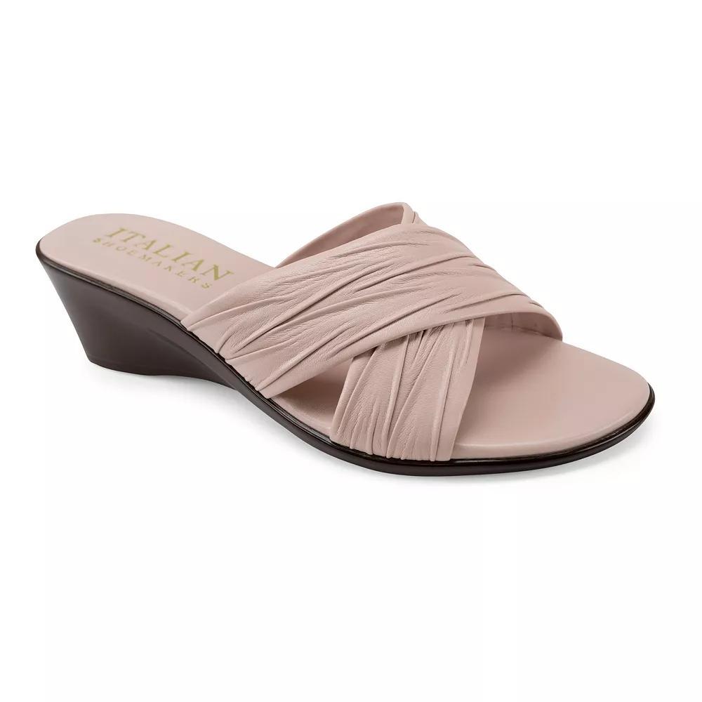 Italian Shoemakers Kenny Womens Wedge Sandals Ivory Product Image