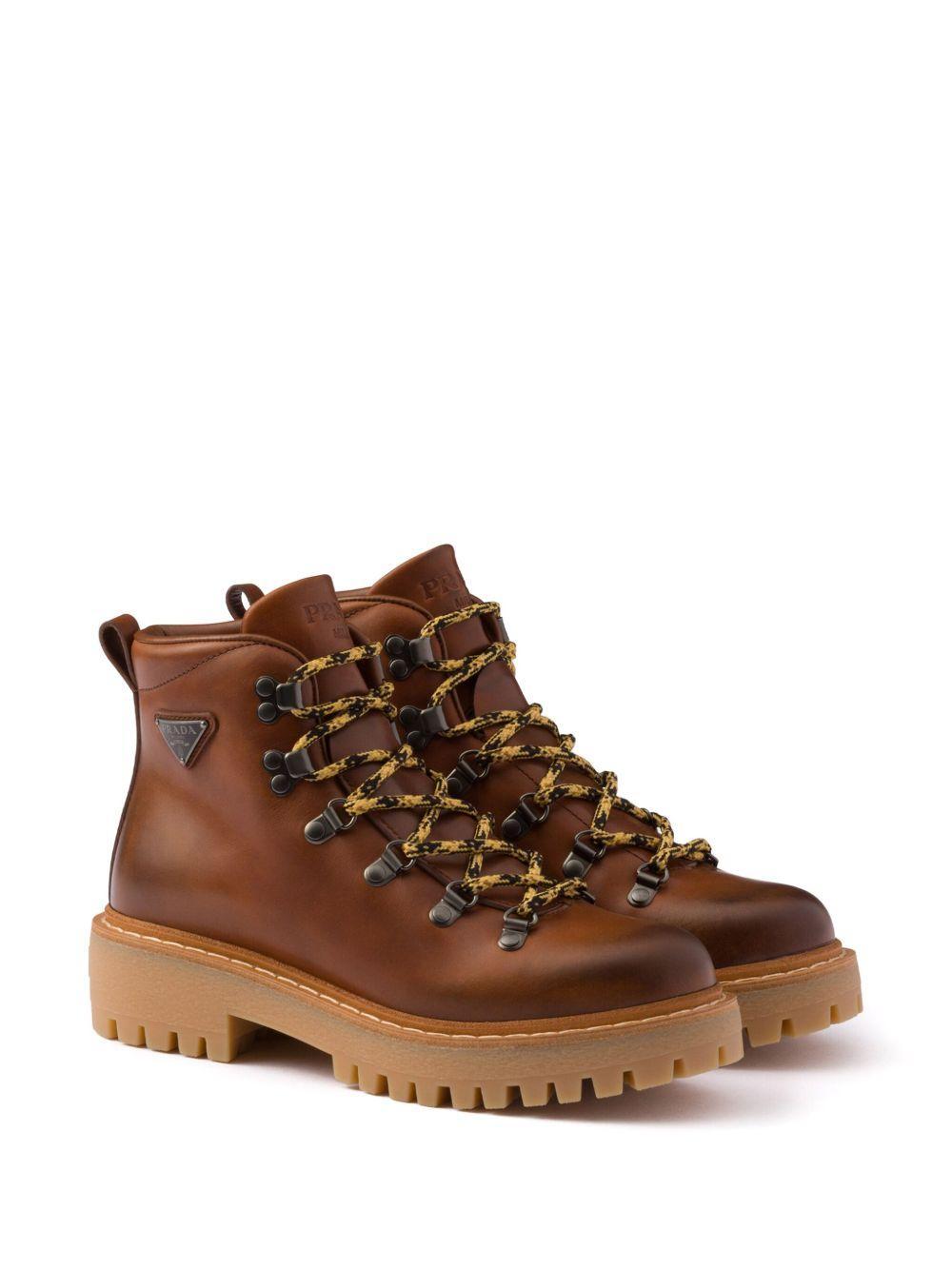 laced leather ankle boots Product Image