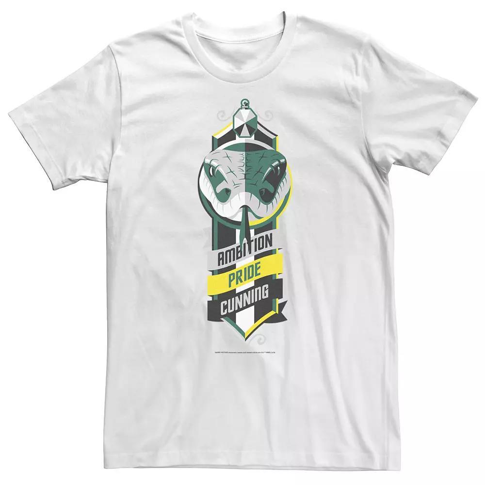Big & Tall Harry Potter Slytherin Ambition Pride Cunning Logo Tee, Men's, Size: XXL Tall, White Product Image
