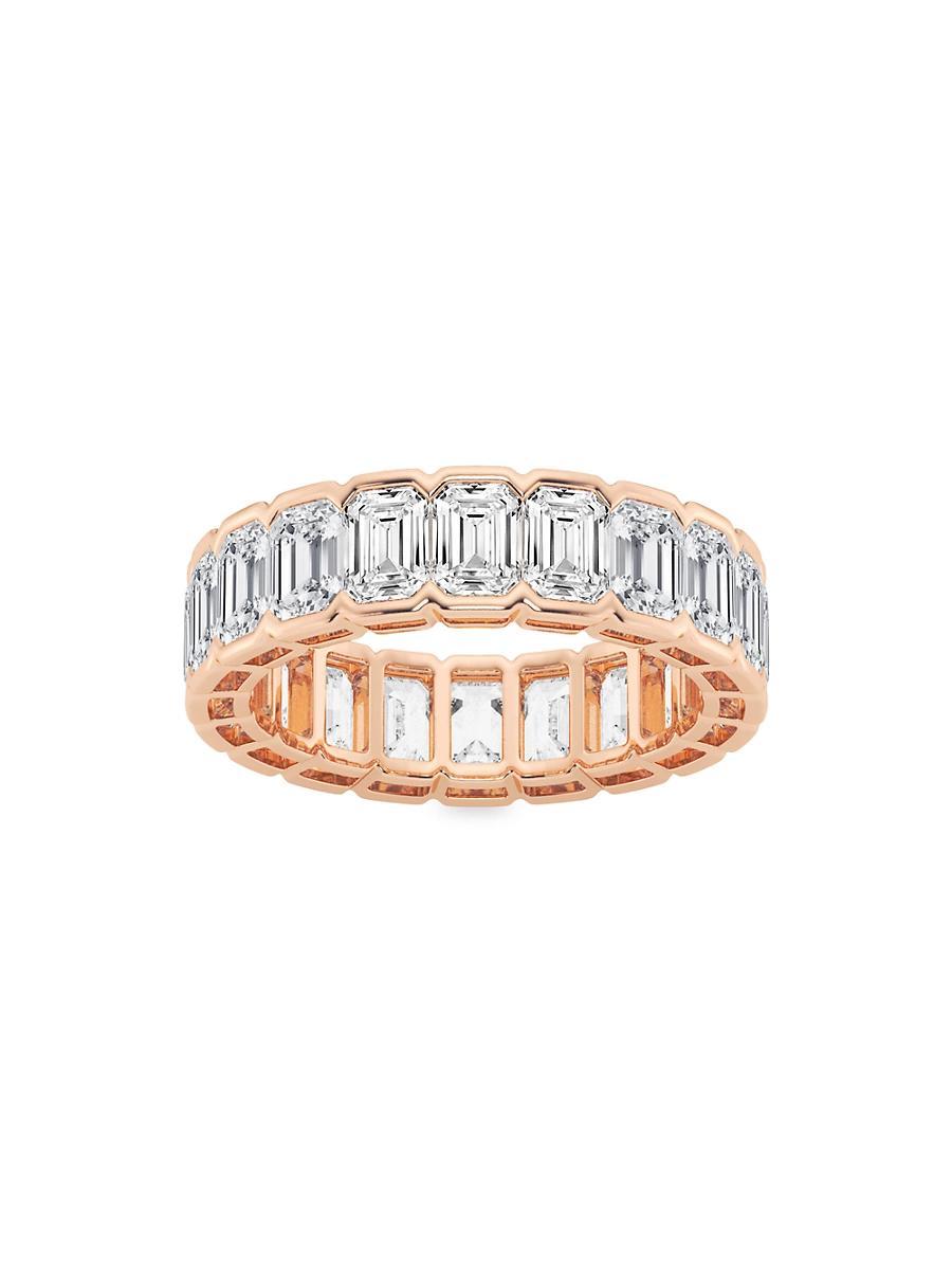 Womens 14K Rose Gold & Emerald-Cut Natural Diamond Eternity Band/3.00-5.00 TCW Product Image