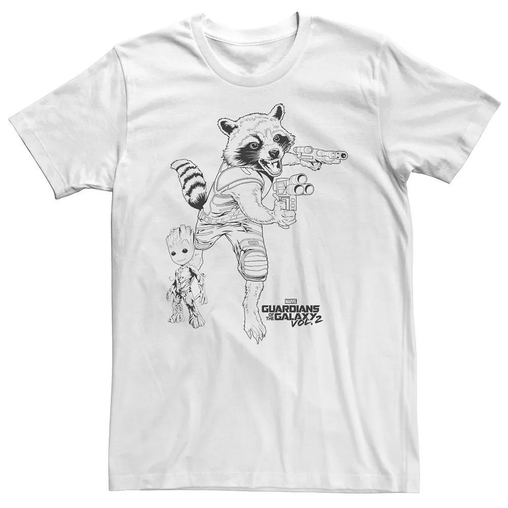 Big & Tall Marvel Guardians of the Galaxy Vol. 2 Best Friend Tee, Men's, Size: 3XL, White Product Image