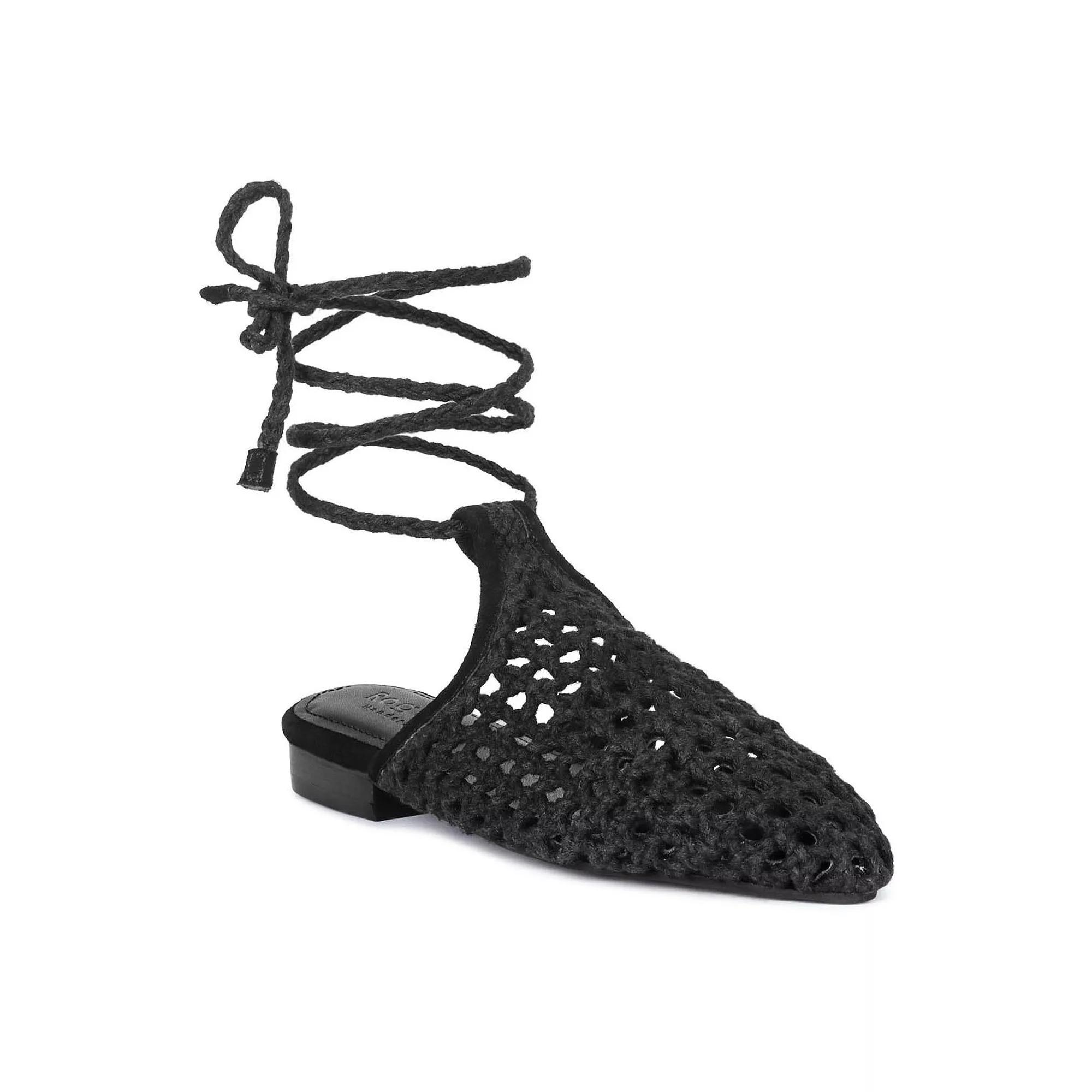 Womens Rag & Co Tutsi Women's Tie-Up Mules, Size: 10, Black Product Image