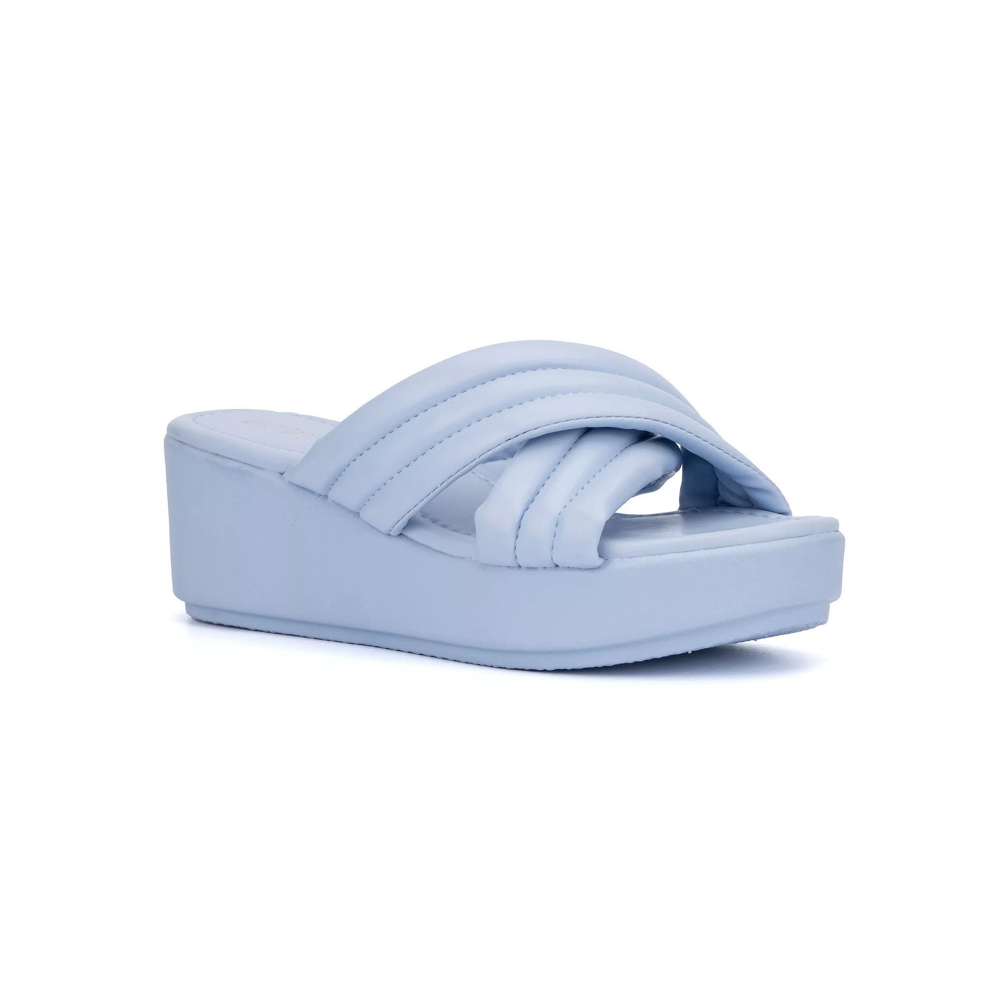 Olivia Miller Emma Women's Wedge Sandals, Size: 10, Blue Product Image