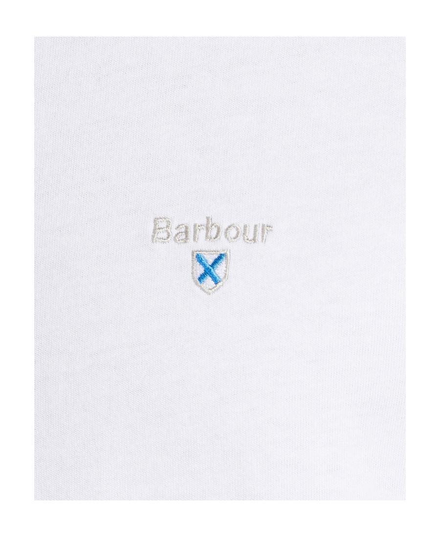 BARBOUR Embroidered-logo Cotton T-shirt In White Product Image