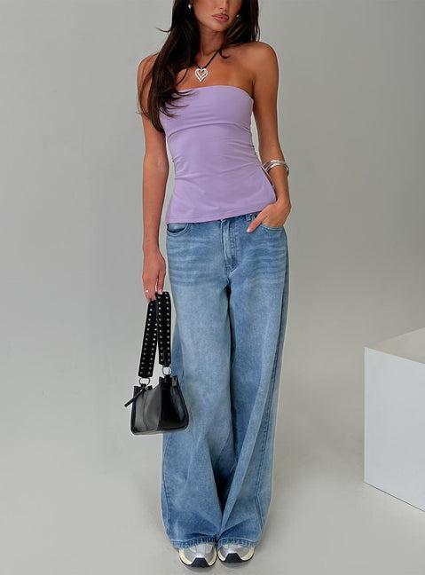 Strutter Strapless Top Purple Product Image