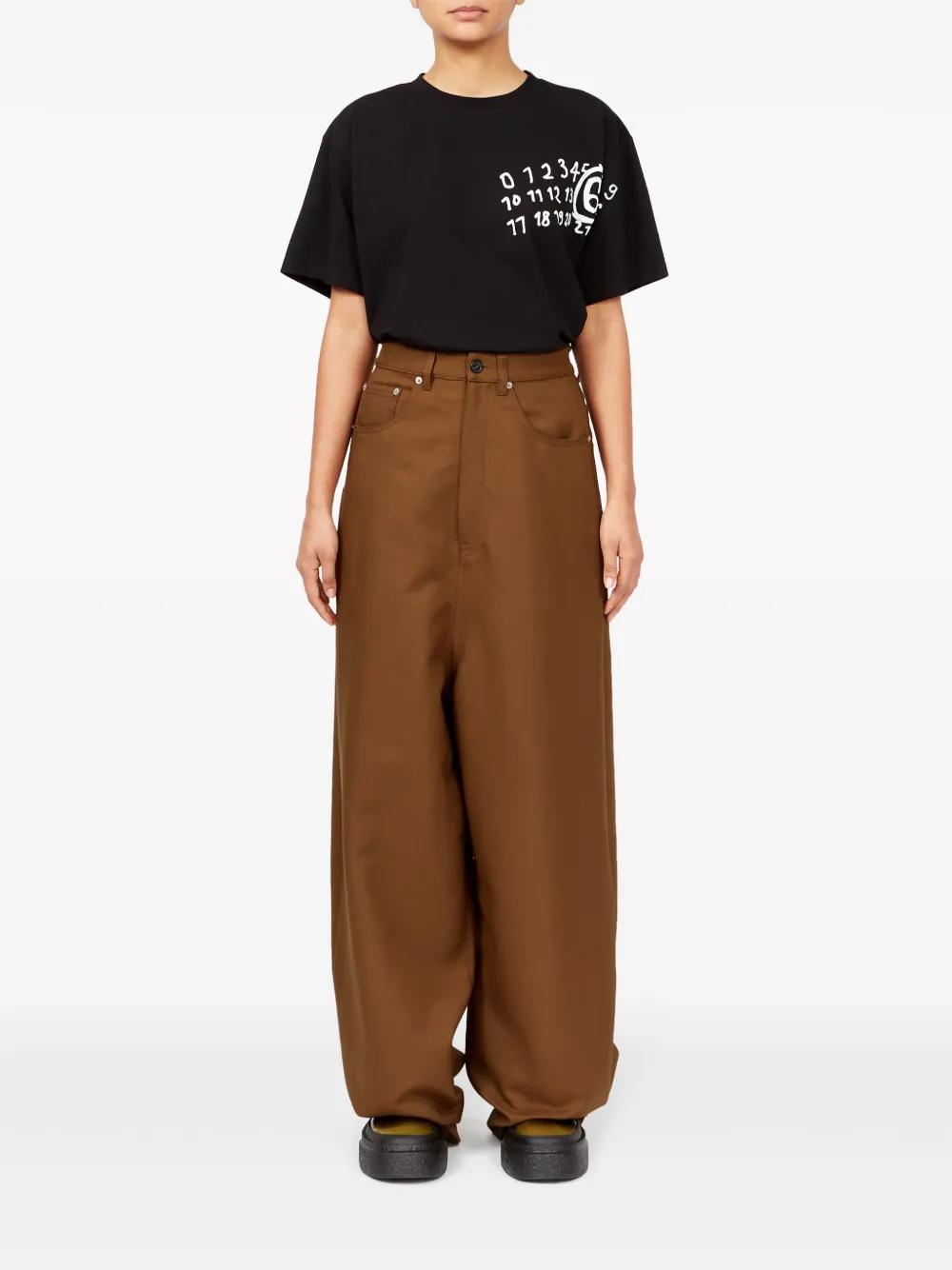 single-stitch wide-leg jeans Product Image