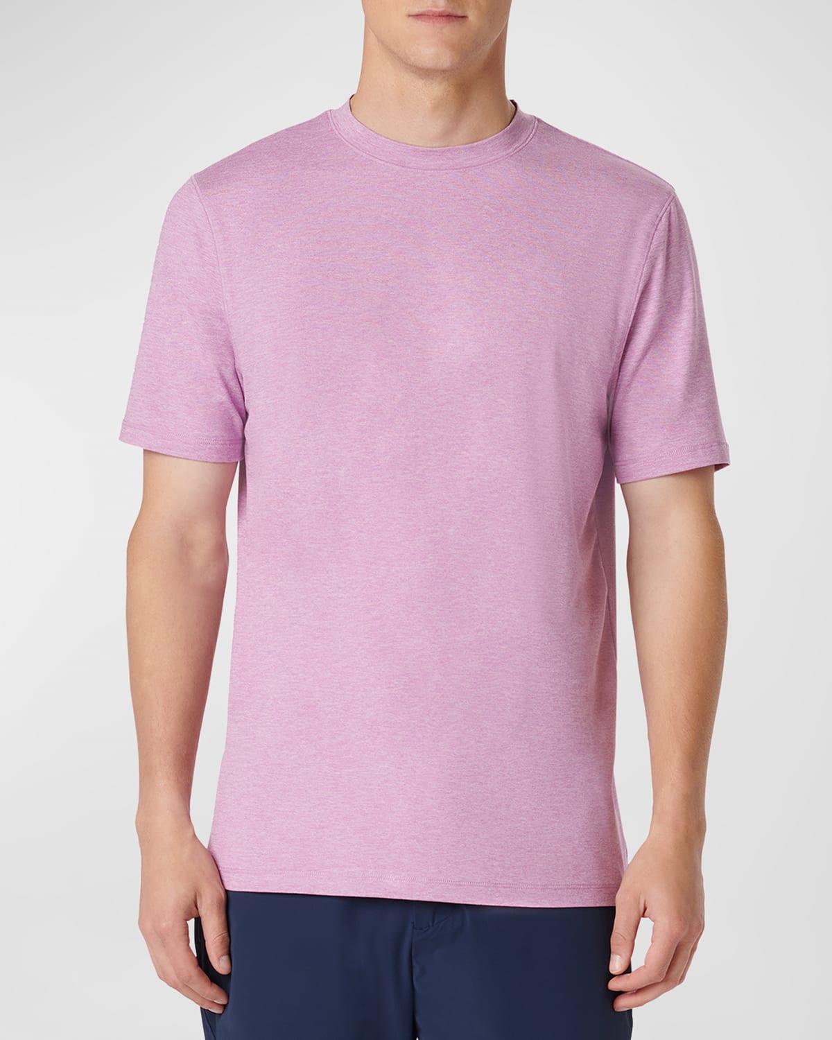 Mens Cotton Jersey Crewneck T-Shirt with Faux Layering Product Image