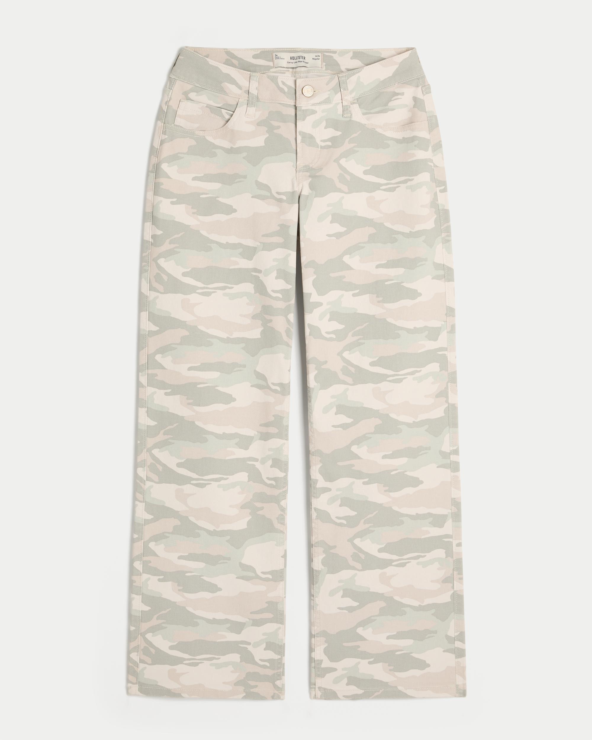 Curvy Low-rise Y2K Camo Baggy Jeans Product Image