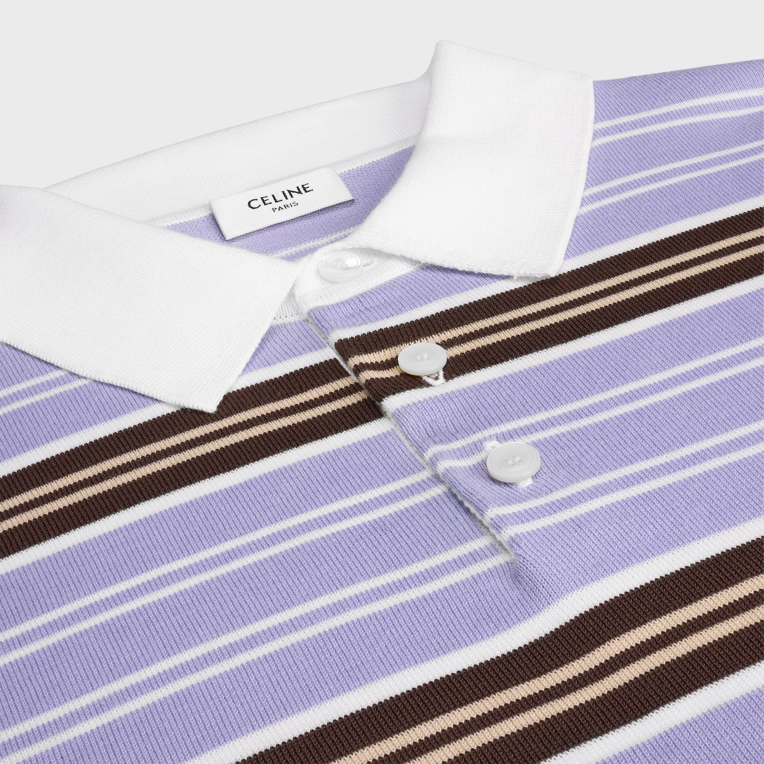 polo sweater IN striped cotton Product Image