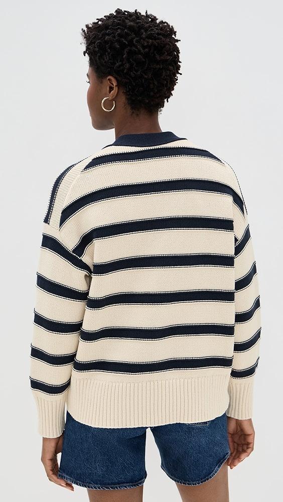 Madewell Oversized Cotton Cardigan in Stripe | Shopbop Product Image