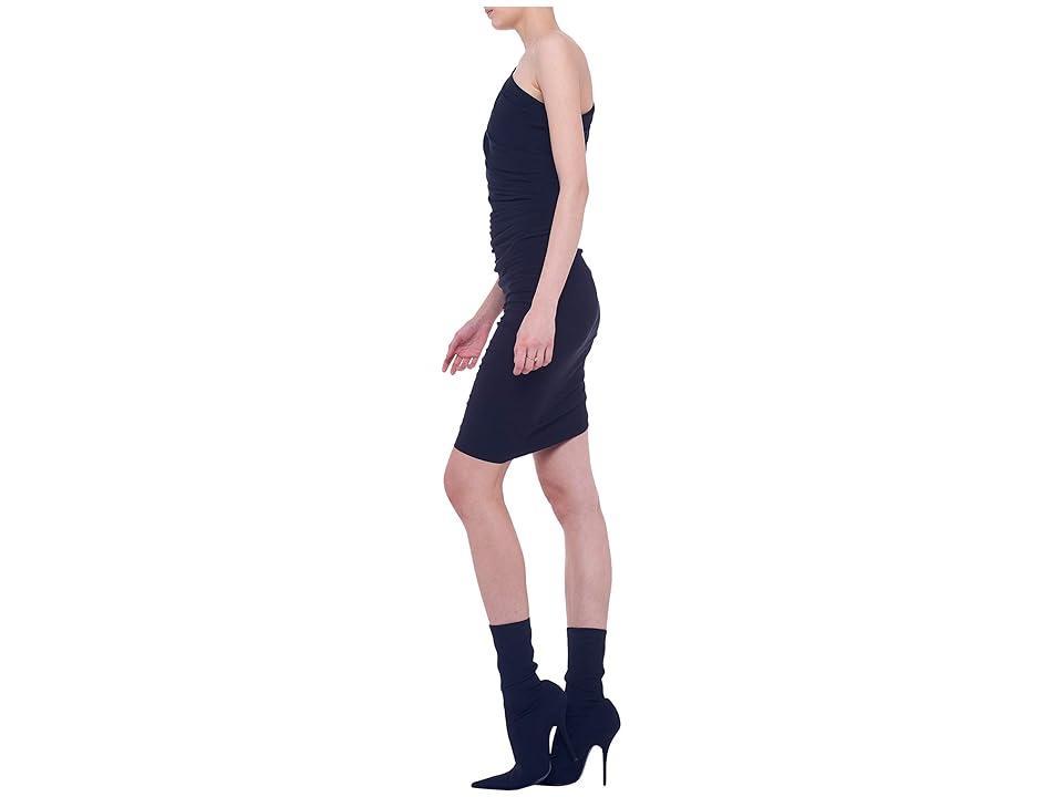 Diana Shirred Asymmetric Mini Dress Product Image