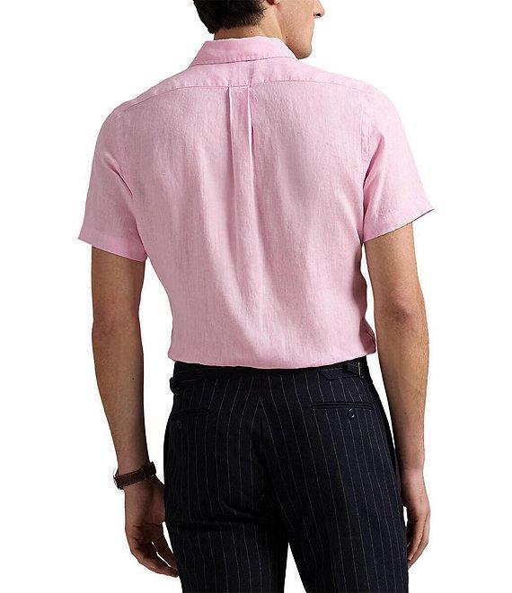 Polo Ralph Lauren Solid Linen Short Sleeve Woven Shirt Product Image