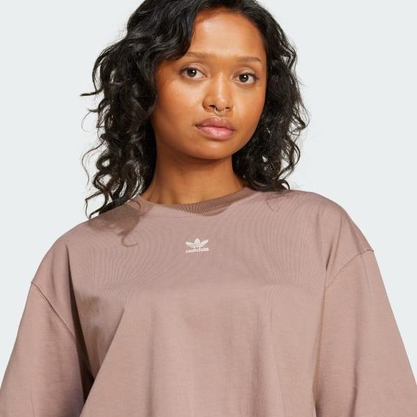 adidas Essentials Crop Tee Black 2XL Womens Product Image