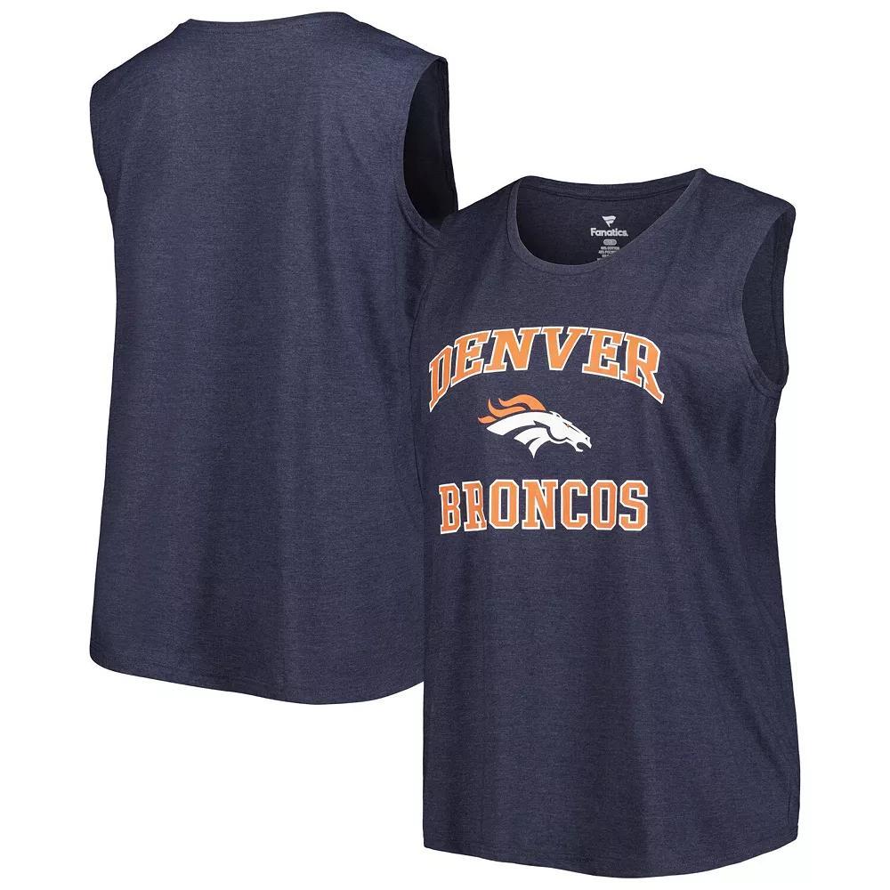 Women's Fanatics Branded Navy Denver Broncos Plus Size Tank Top, Size: 4XL, Blue Product Image