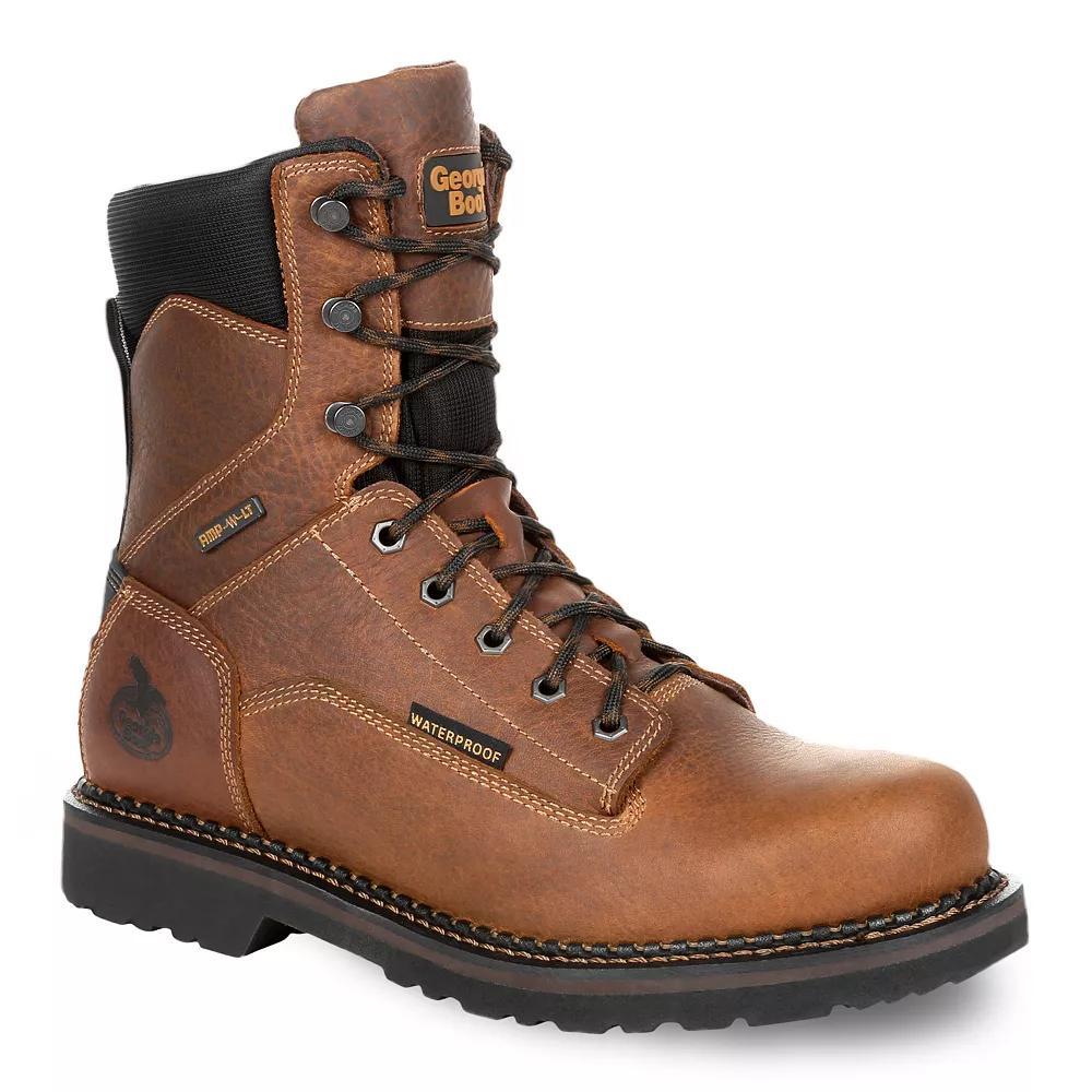 Georgia Boots Georgia Giant Revamp Men's 8-Inch Waterproof Work Boots, Size: 9 Wide, Brown Product Image