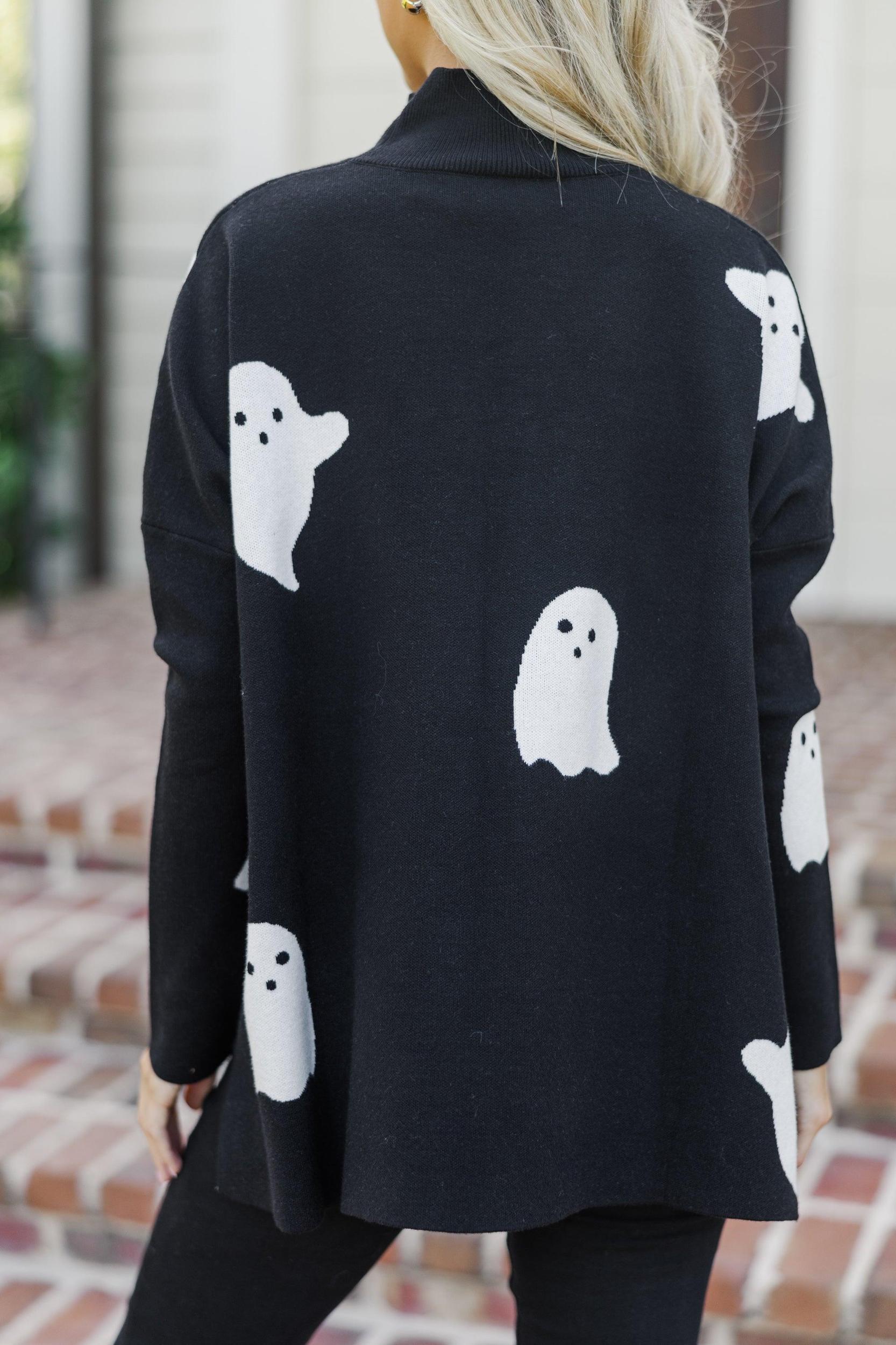 Quick Decisions Black Ghosty Sweater Female Product Image