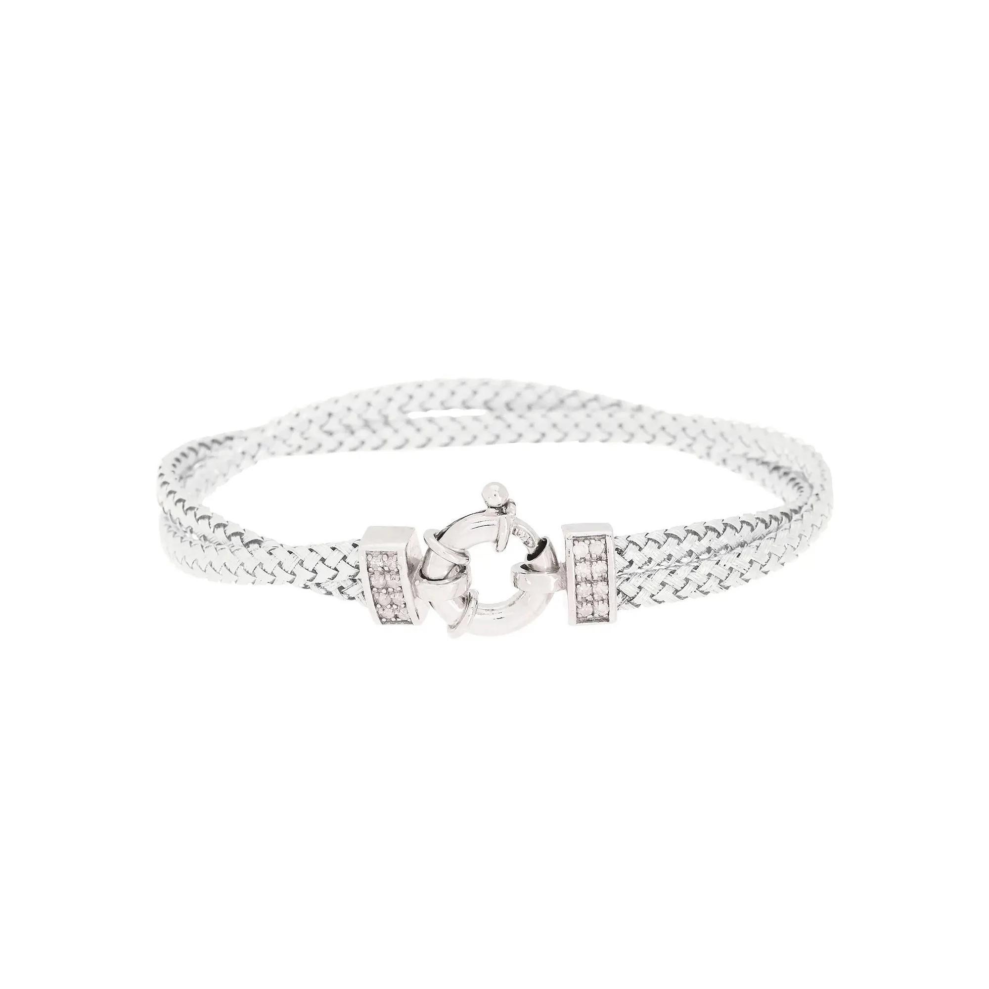 Meshmerise 1/8 Carat T.W. Diamond Multi Strand Bracelet, Womens Silver Tone Product Image