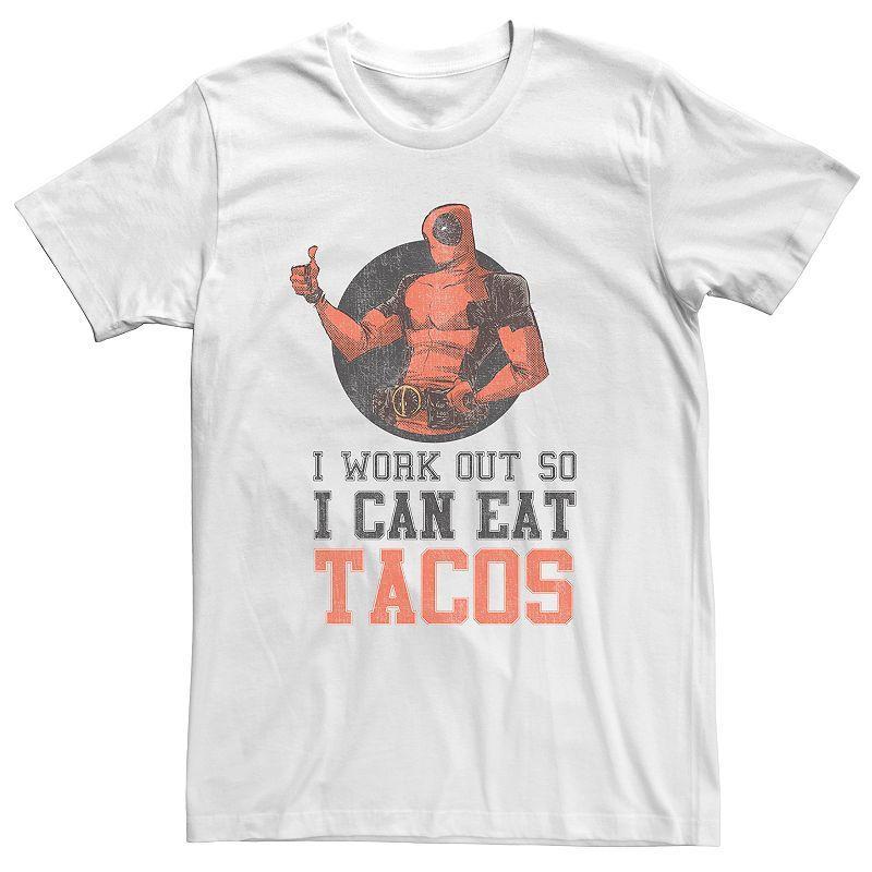 Men's Deadpool Taco Tee, Size: XXL, White Product Image
