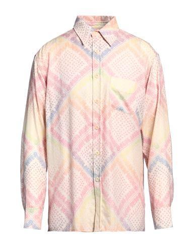 THE ELDER STATESMAN Man Shirt Light Pink Size M Cashmere Product Image