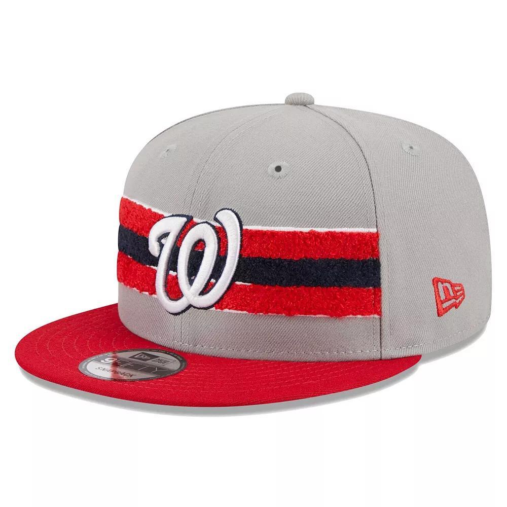 Men's New Era Gray/Red Washington Nationals Band 9FIFTY Snapback Hat, Grey Product Image