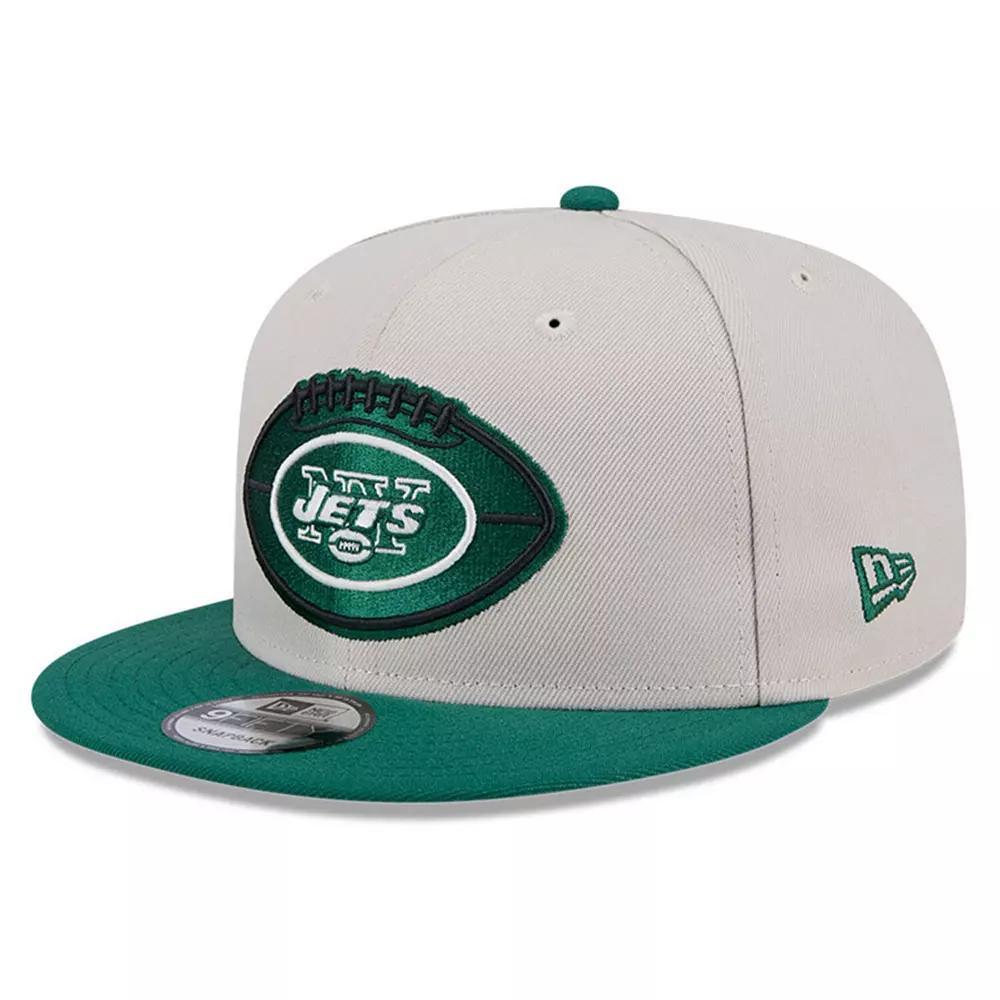 Men's New Era Stone/Green New York Jets 2024 Sideline Historic 9FIFTY Snapback Hat, Team Product Image