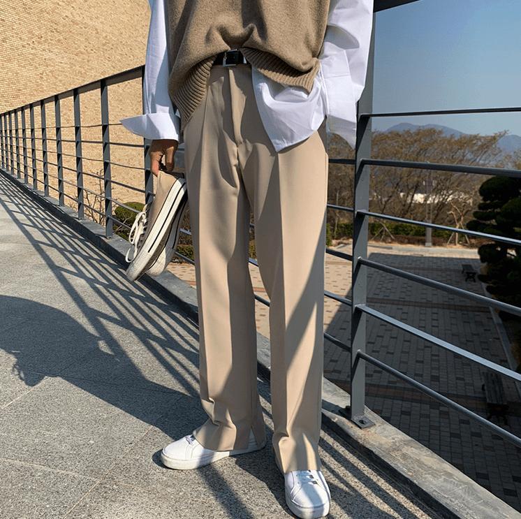 RT No. 1093 SPLIT WIDE STRAIGHT PANTS Product Image