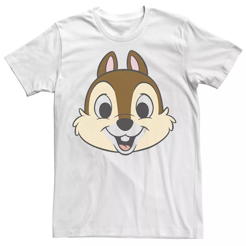 Disney's Chip And Dale Chip Men's With Transparent Cheeks Tee, Size: Small, White Product Image