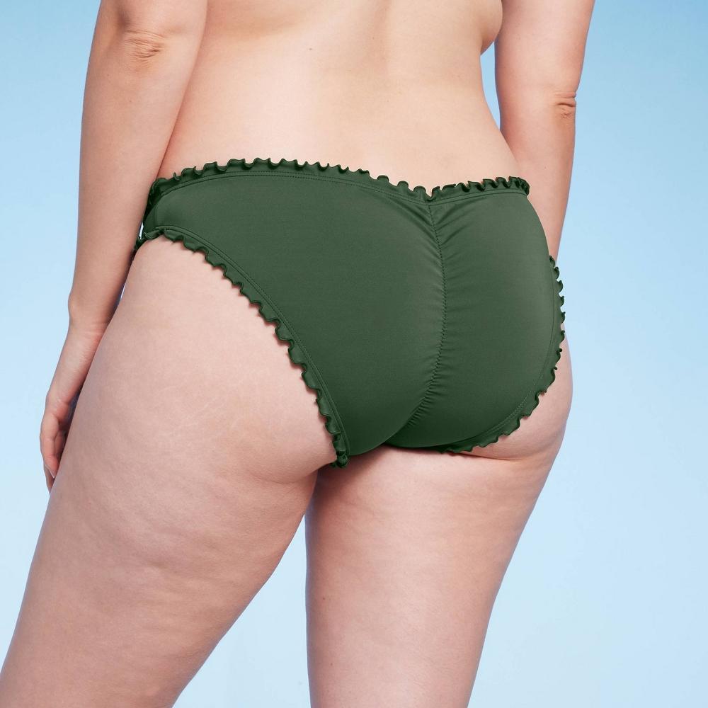 Women's Ruffle Cheeky Bikini Bottom - Shade & Shore™ Product Image