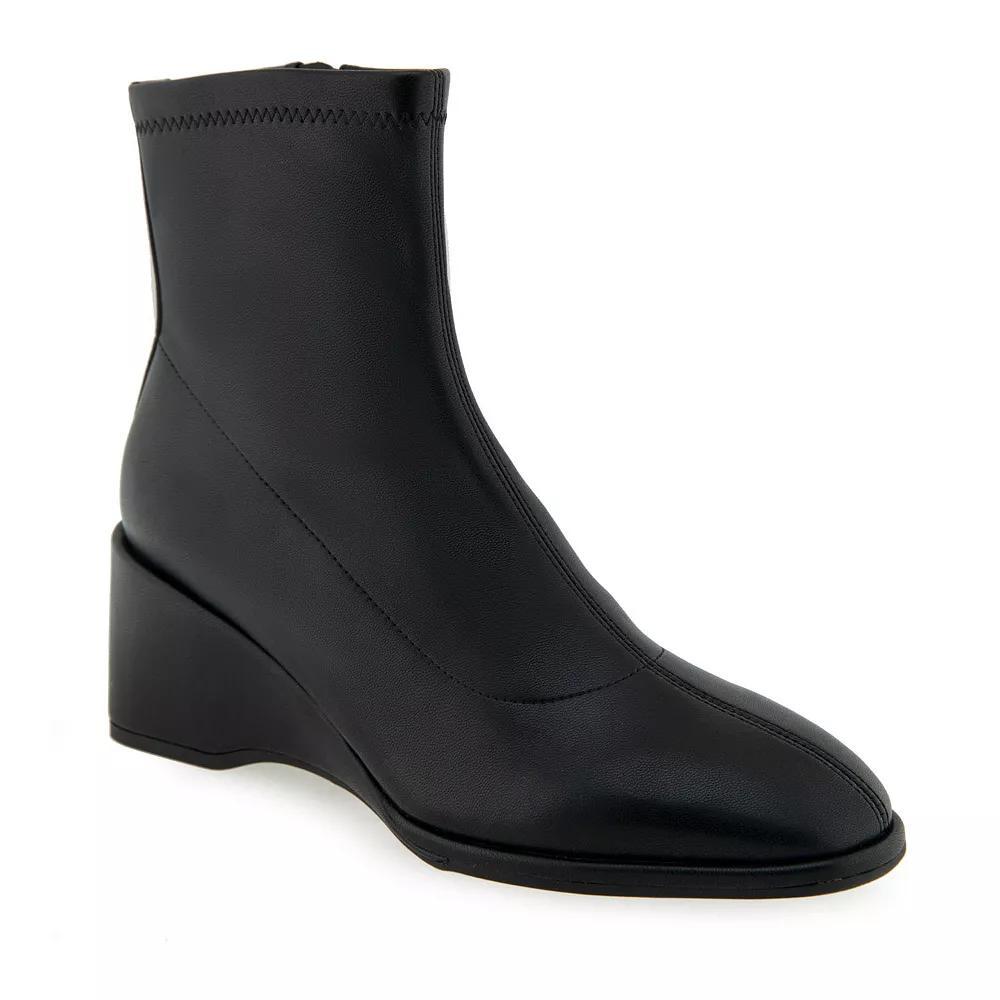 Aerosoles Anouk Women's Wedge Ankle Boots, Size: 8, Black Stretch Product Image