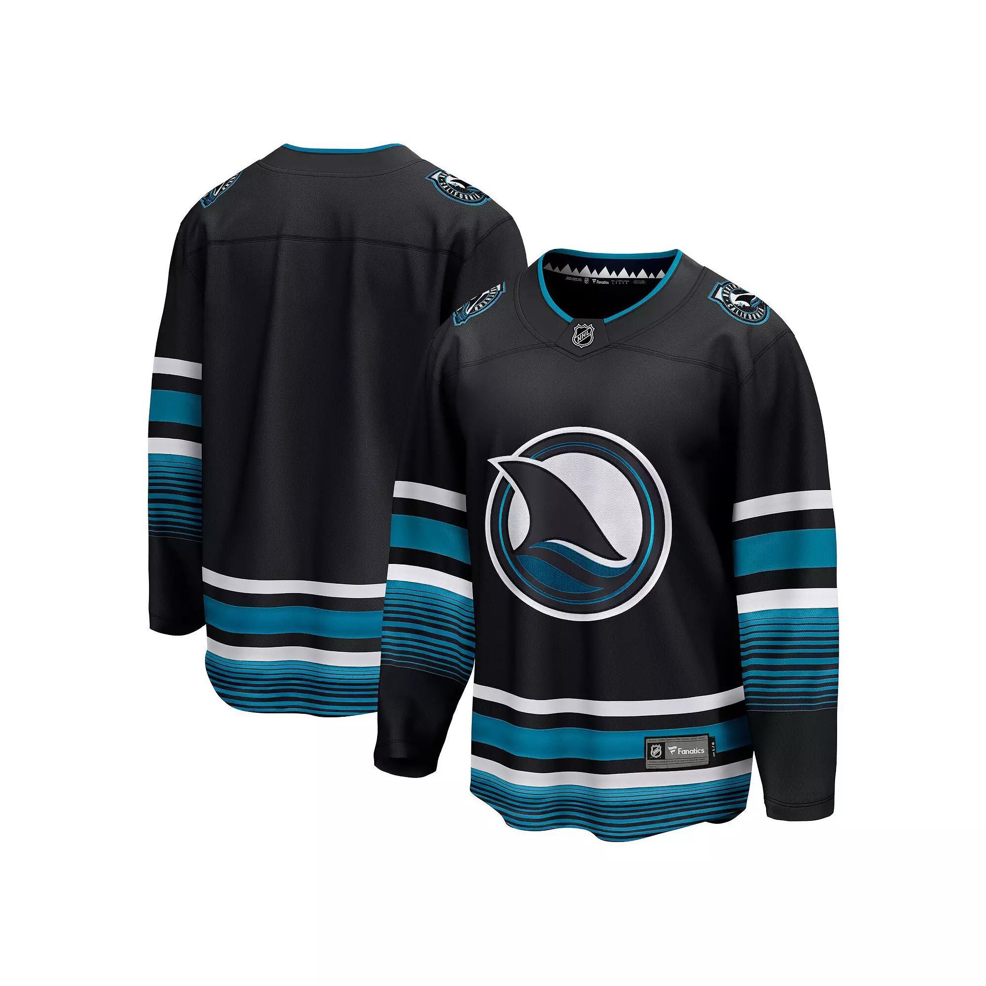 Men's Fanatics Branded Black San Jose Sharks Alternate Premier Breakaway Jersey, Size: Small, Sks Black Product Image