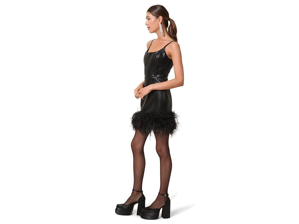 line and dot Lou Feather Dress Women's Clothing Product Image