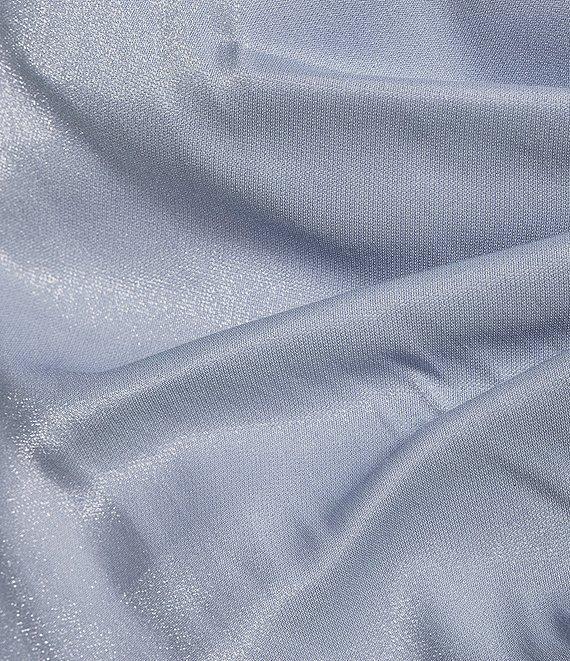 Alex Evenings 3/4 Sleeve Collar Neck Shimmer Satin Blouse Product Image
