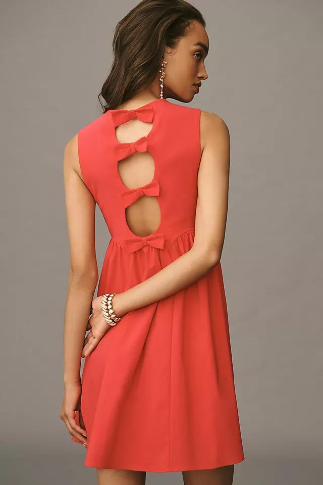 Maeve Sleeveless High-Neck Back-Bow Mini Dress Product Image