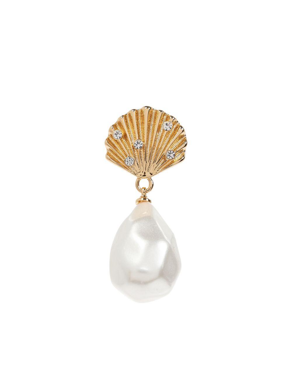 shell-shaped faux pearl-drop earrings Product Image