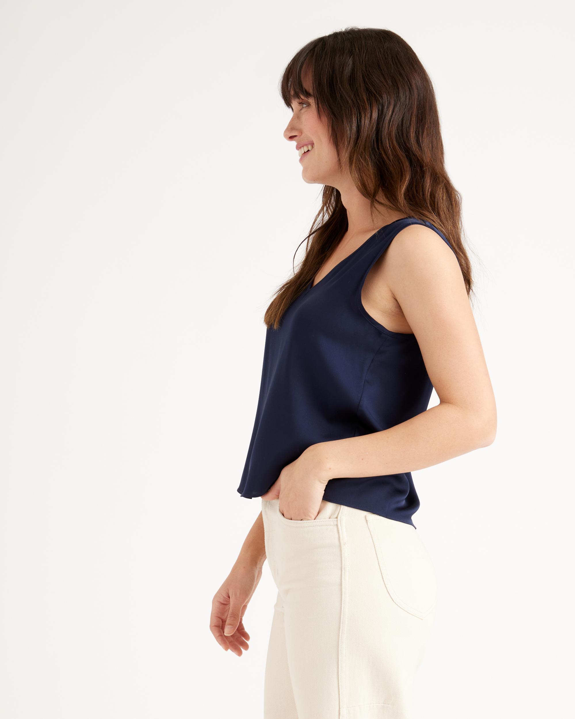 Quince | Women's 100% Washable Silk Stretch Tank Top Size XS Product Image