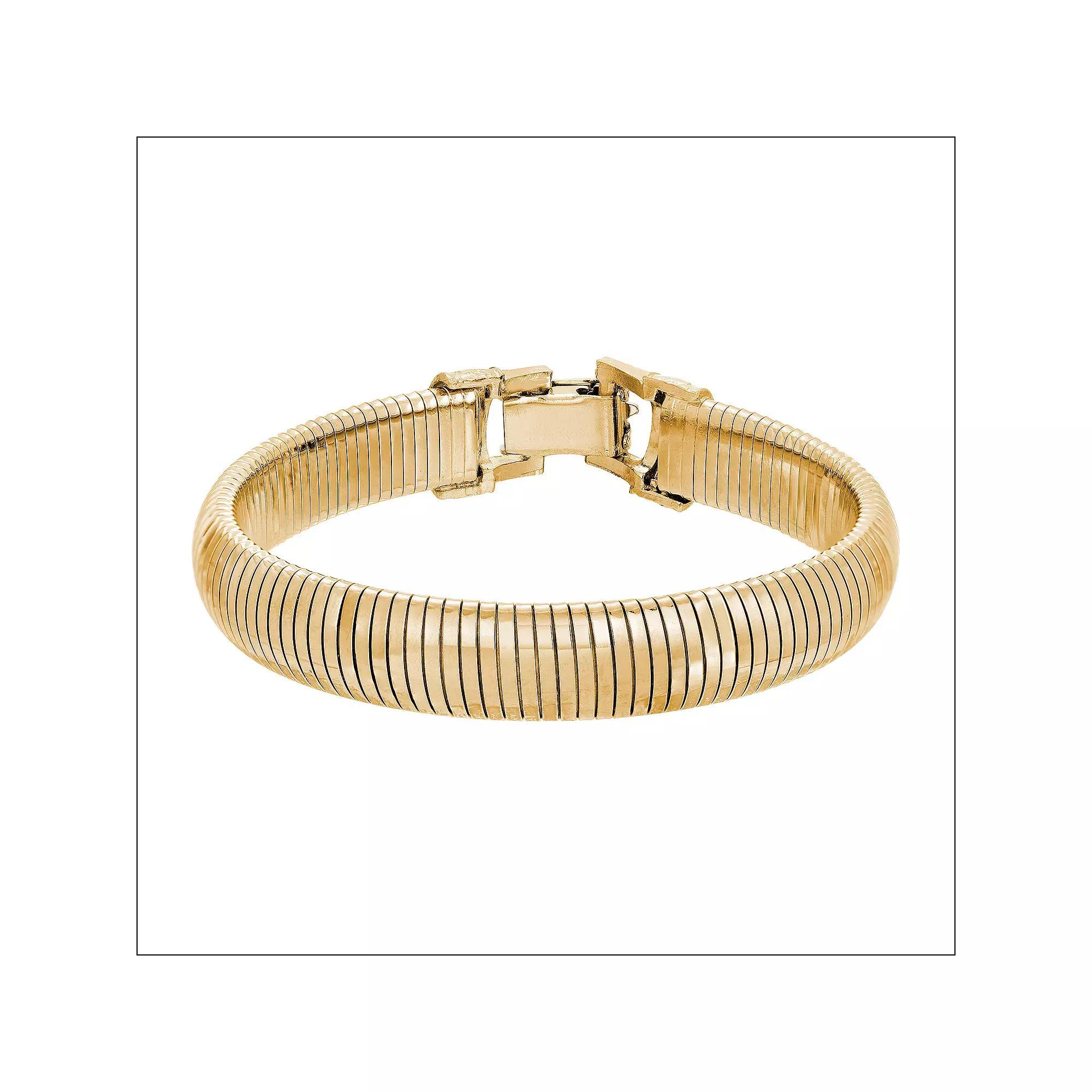 1928 Metal Cobra Bracelet, Womens, Gold Tone Product Image