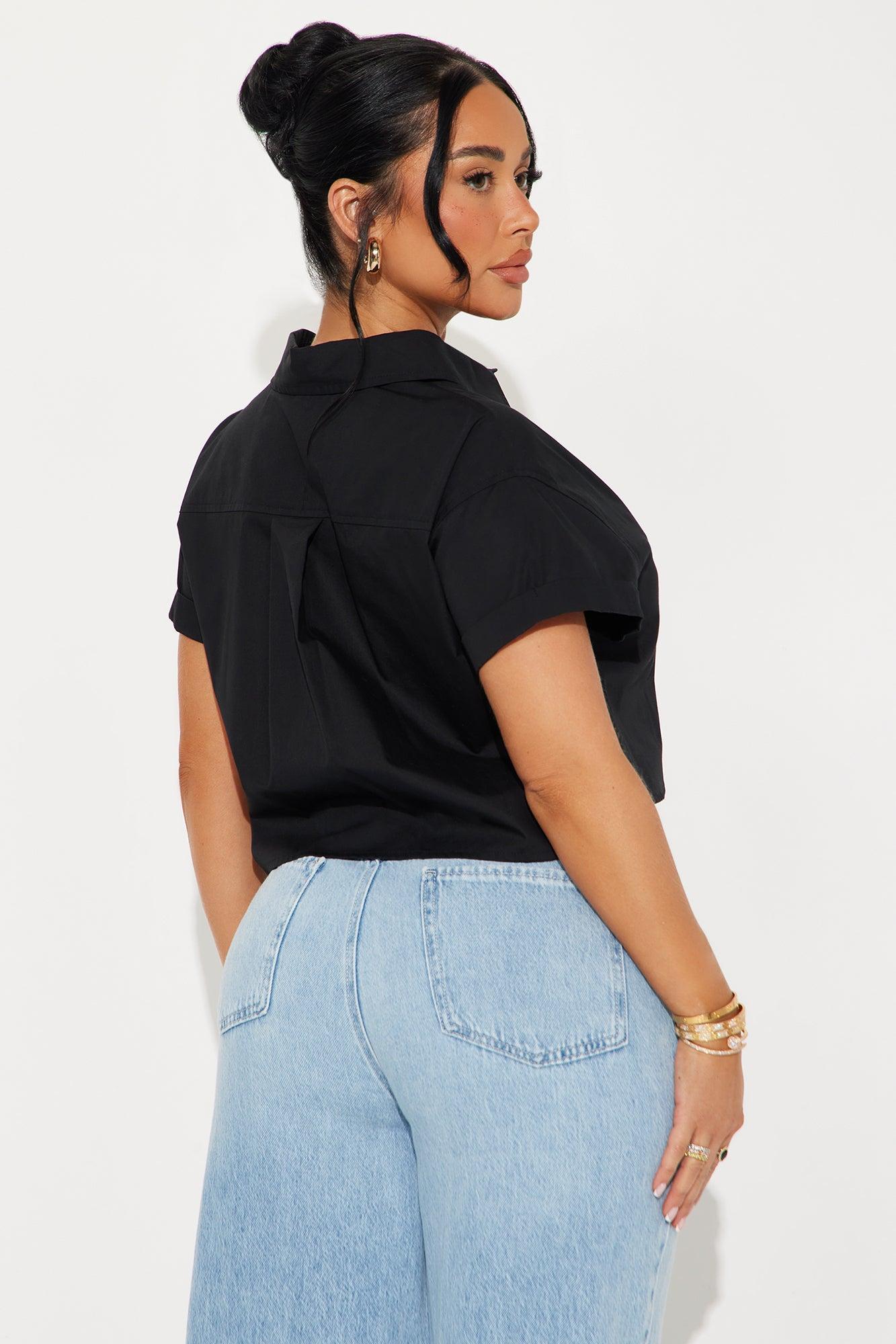 All Day Poplin Shirt - Black Product Image