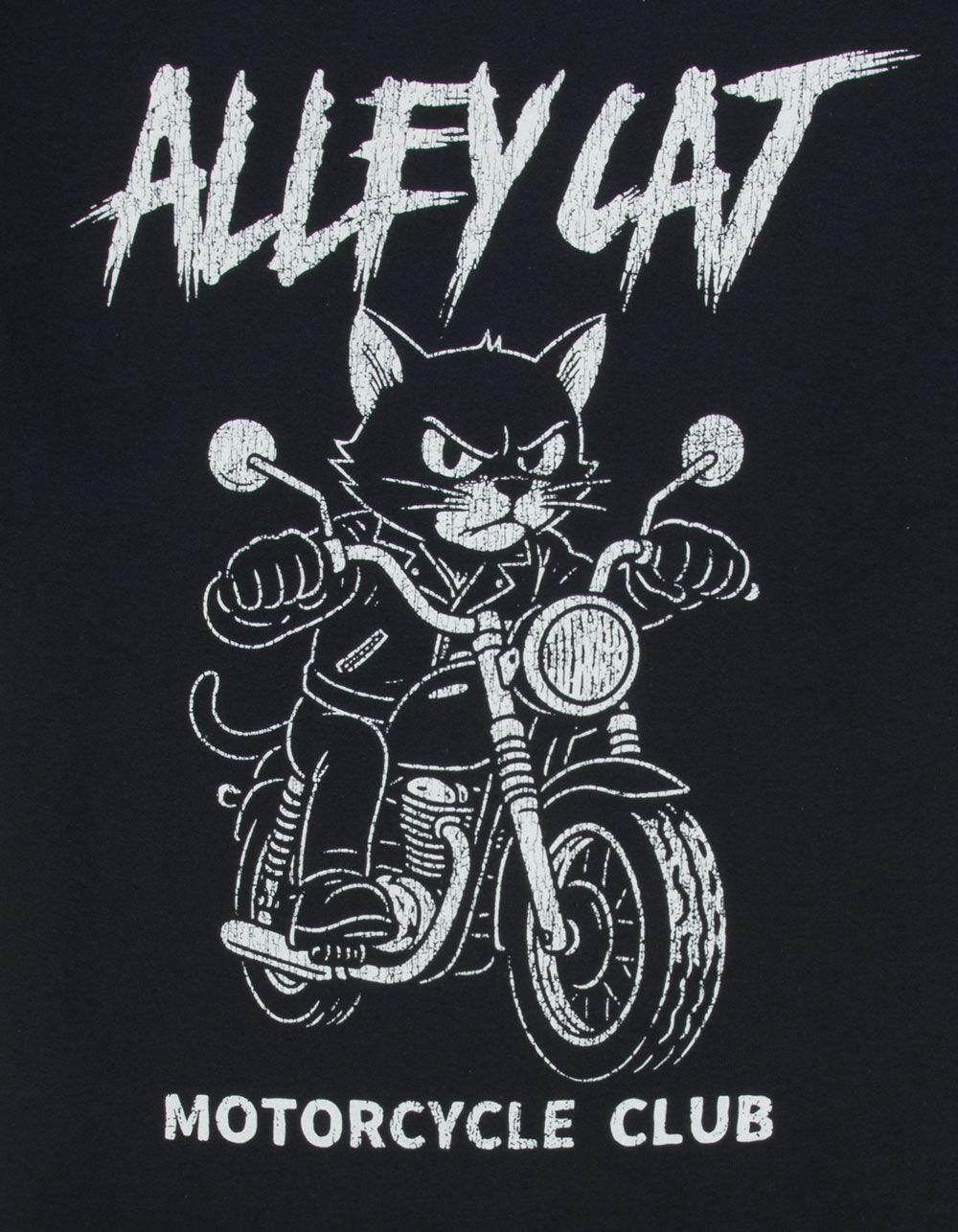 9TH LIFE Alley Cat Motorcycle Club Mens Tee - BLACK Product Image