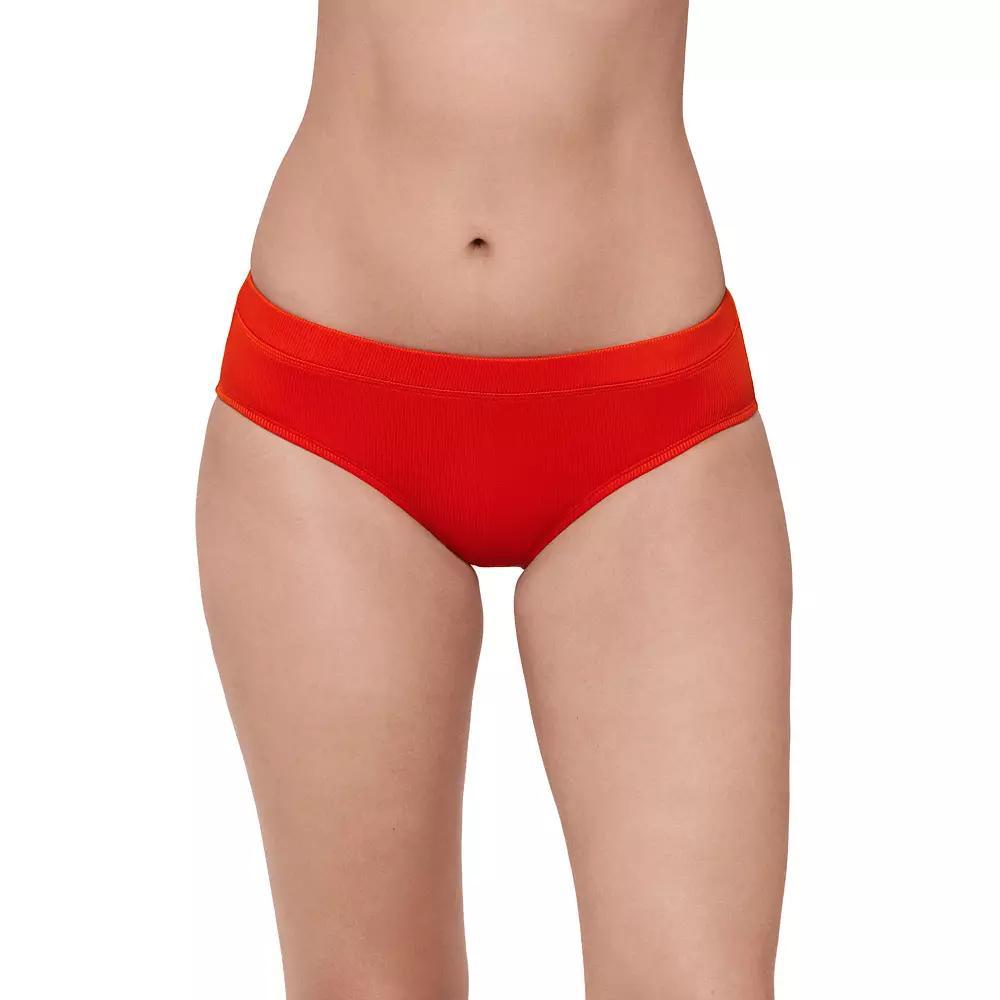Women's Eco Beach Rib Hipster Swim Briefs, Size: XL, Habanero Product Image