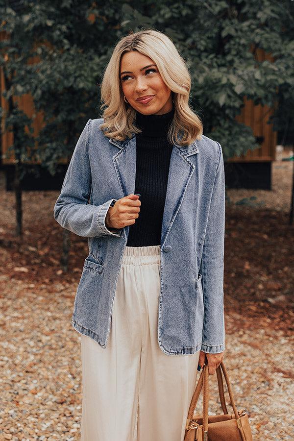 Dreaming Of Soho Denim Blazer Product Image