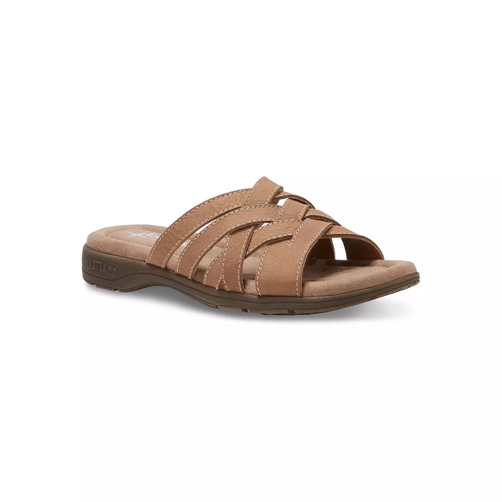 Eastland Hazel Women's Leather Slide Sandals, Size: 9, Light Blue Product Image