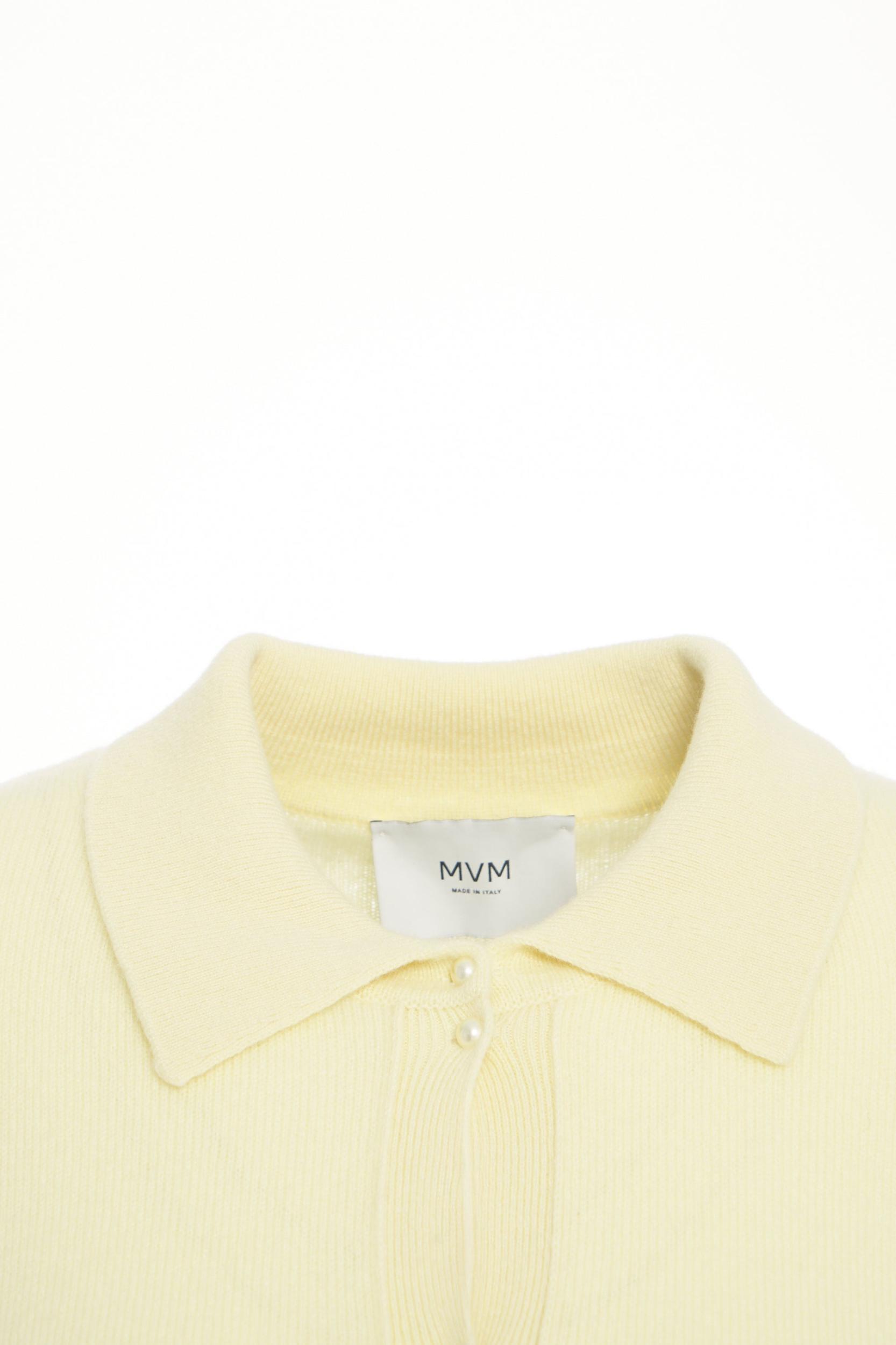Knitted sweater with polo collar Product Image