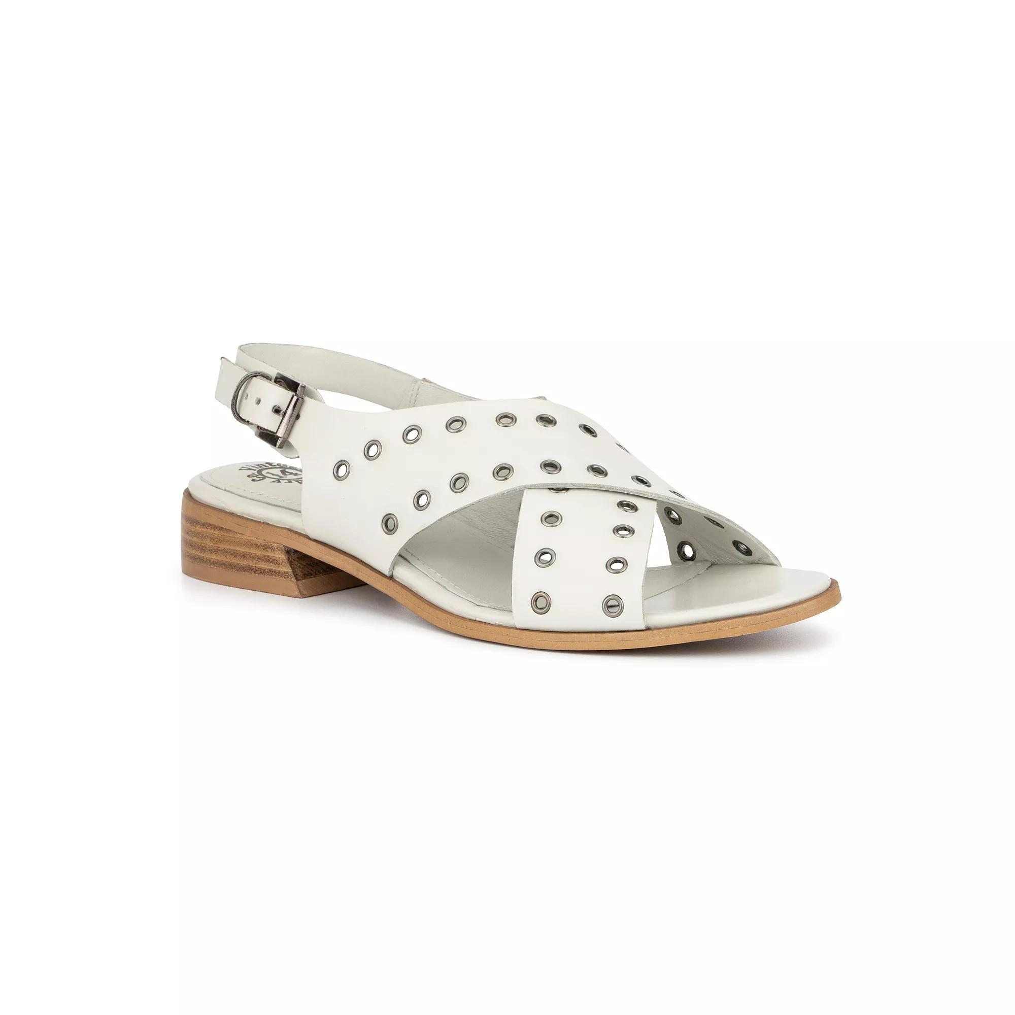 Vintage Foundry Co. Carmine Women's Leather Sandals, Size: 8, White Product Image
