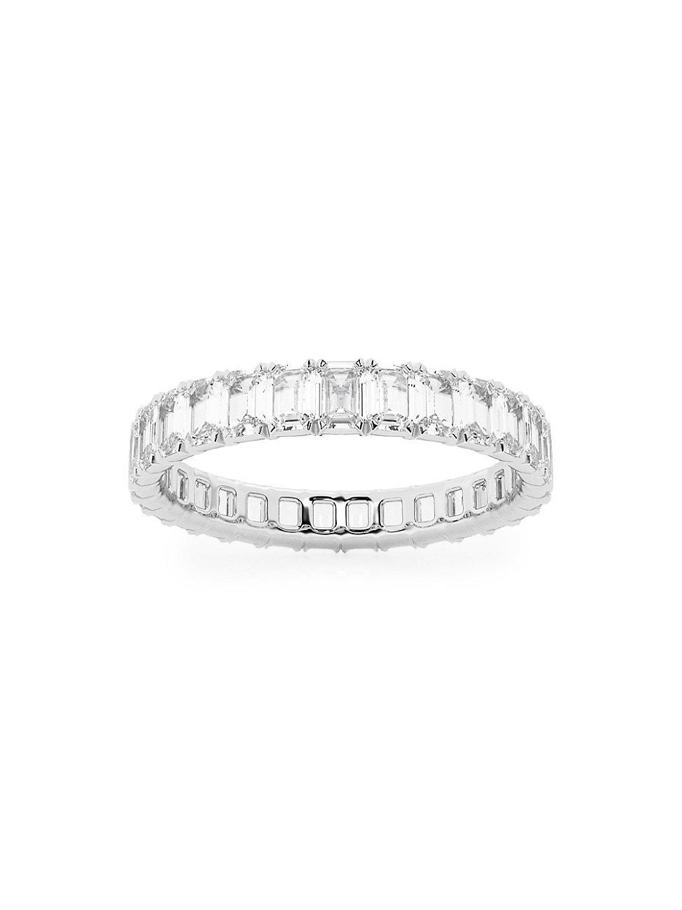 Womens Platinum & Emerald-Cut Lab-Grown Diamond Eternity Band/2.00-5.00 TCW Product Image