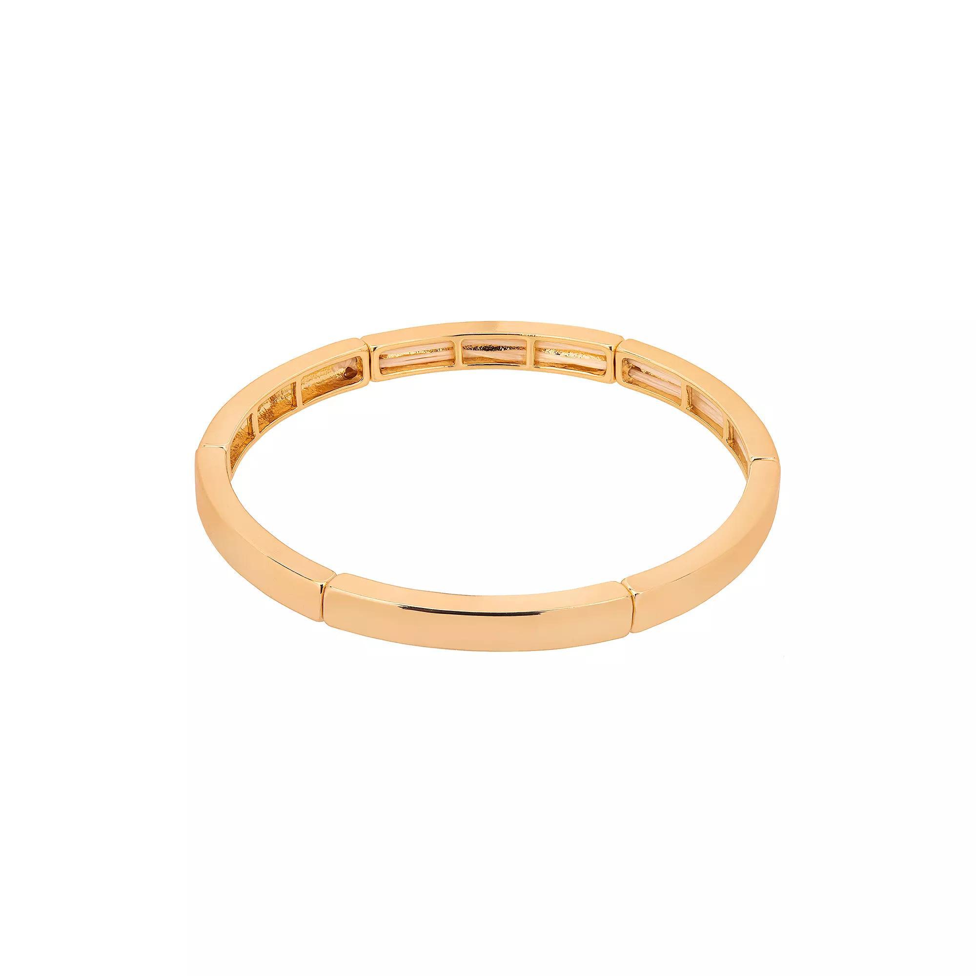 LC Lauren Conrad Gold Tone Bangle Stretch Bracelet, Women's Product Image
