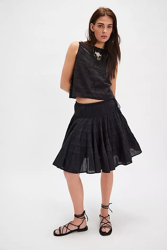 Many Layers Solid Midi Skirt Product Image