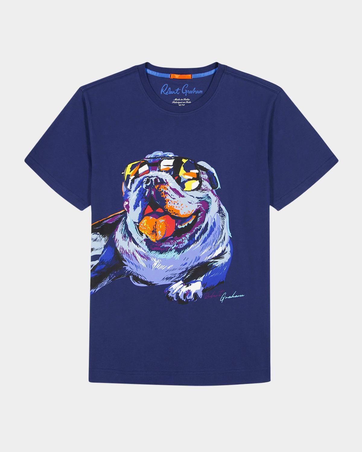 Mens Whiskey Bulldog Graphic T-Shirt Product Image